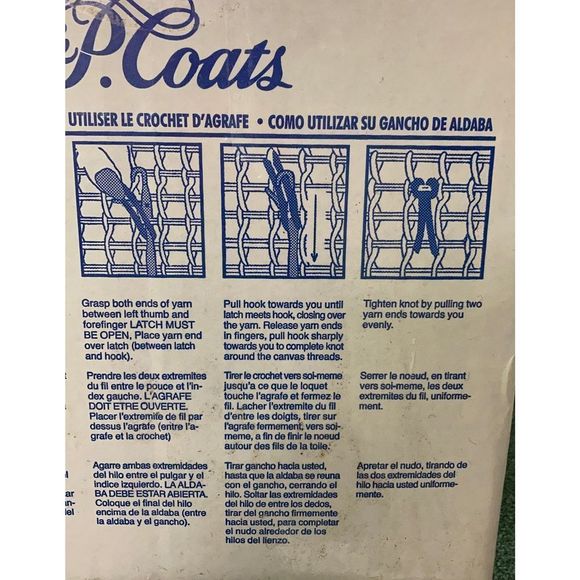 J.&P. Coats Latch Hook Christmas Quilt Kit New Vintage Sealed - Picture 12 of 12